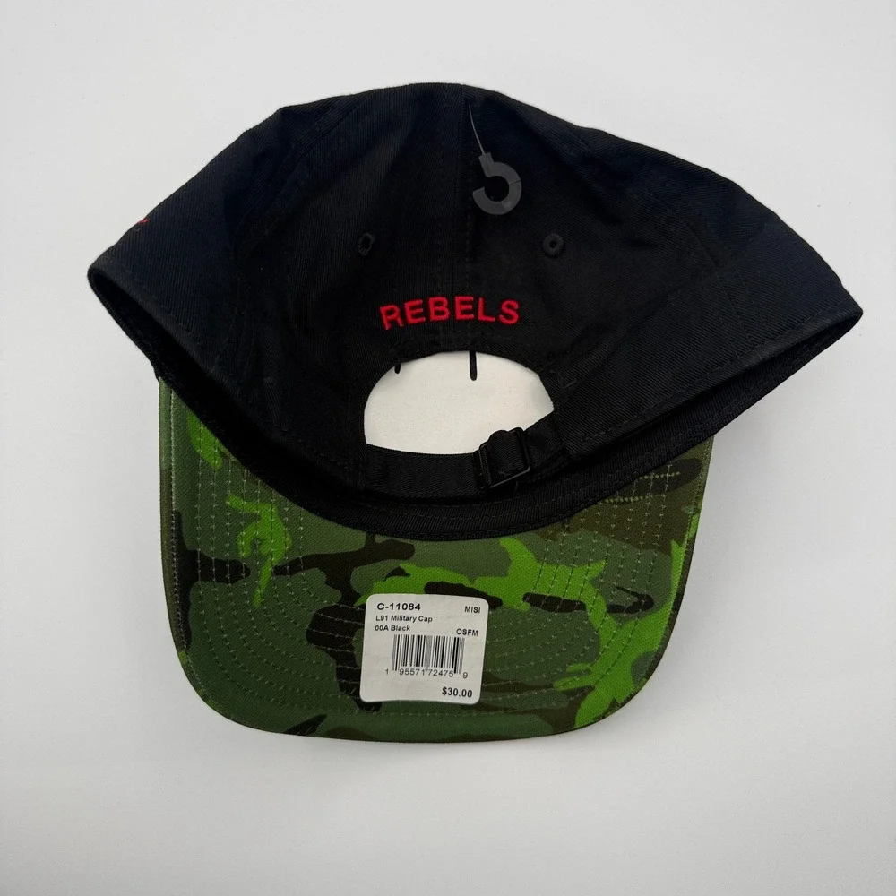 Nike Ole Miss Rebels Legacy91 Military Camo Hat Mens OSFM Black Green Camo Cap